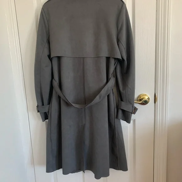 Black Label Couture Love for Humanity
Couture Grey Suede Trench Coat - Picture 7 of 10